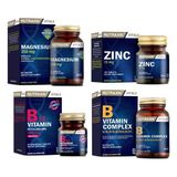 Nutraxin Magnezyum 60 Tablet+B12 Vitamini 60 Dilaltı T.+B Vitaminini 60 Tablet+Çinko 15mg 100 Tablet - Sade