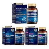 Nutraxin Magnezyum Complex 60 Tablet + Men's & Kadın Multivitamin Mineral Complex 60 Tablet - 3 Ürün - Aromasız