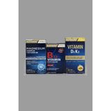 Nutraxin Magnezyum Complex Vitamin B6 + Vitamin D3K2 Damla + Vitamin B12 3'lü Avantaj Seti