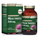 Nutraxin Milk Thistle 60 Tablet Yetişkinler İçin Sade Aroma İçeren Doğal Takviye Edici Gıda