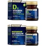 Nutraxin Mineral Takviyesi Selenium 100 Mcg 100 Tablet + D3 Vitamini 120 Tablet - --