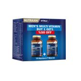 Nutraxin Multi Vitamin Complex Men's | Erkeklere Özel Multivitamin | 14 Vitamin + 7 Mineral + Bitkisel Ekstreler | Zaman Salınımlı | 2.% 50 İndirimli Avantaj Paketi