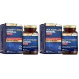Nutraxin Multivitamin & Mineral Immune | 12 Vitamin + 8 Mineral | Bağışıklık Sistemi ve Enerji Desteği | Şeker ve Gluten İçermez | 60 Tablet (2 paketi)