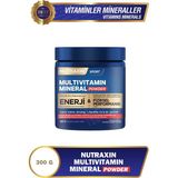 Nutraxin Multivitamin Mineral Powder 300 gr - Kreatin, Taurin, Kafein, Ginseng, L Carnitin, Q10, Zencefil