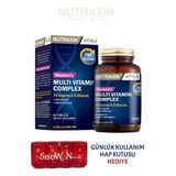 Nutraxin Multivitamin Women 60 Tablet (14 Vitamin - 8 Mineral - Bitkisel Ekstre) + Hap Kutusu Hediye