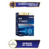 Nutraxin My Vision Eyes Vitamin 60 Soft Jel - Lutein, Zeaxanthin, Omega3, Çinko, Astaksantin, Beta K