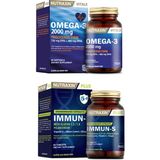 Nutraxin Omega 3 2000 Mg 60 Kapsül + 1,3 - 1,6 Beta-Glukan Içeren Takviye Edici Gıda Immun-S 60 Tablet