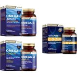 Nutraxin Omega 3 2000 Mg 60 Kapsül + Omega 3 +coq-10(koenzim) 60 Kapsül + Vitamin Max (c,d,zinc) 60 Tablet