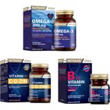 Nutraxin Omega 3 Balık Yağı 2000 Mg 60 Kapsül + Vitamin Max (C,d,zinc)60 TABLET+B12 Vitamini 60 Dilaltı - --