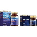 Nutraxin Omega 3 Balık Yağı 2000 Mg 60 Yumuşak Kapsül + Biotin 5000 Mcg 30 Tablet