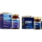 Nutraxin Omega 3 Balık Yağı 2000 Mg 60 Yumuşak Kapsül + Çinko ( Zinc ) Takviyesi 15 Mg 100 Tablet