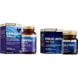 Nutraxin Omega 3 Balık Yağı 2000 Mg 60 Yumuşak Kapsül + Folic Acid 400 Mcg 100 Tablet