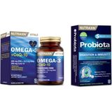Nutraxin Omega-3 +Coq-10 (Koenzim) 60 Yumuşak Kapsül + Probiota (Özel Probiyotik Desteği) 60 Tablet - Sade