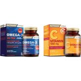 Nutraxin Omega 3 Ultra 2500 Mg Balık Yağı 30 Yumuşak Kapsül + C Vitamini 1000 Mg 30 Tablet