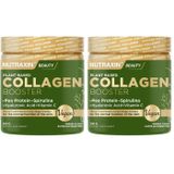 Nutraxin Plant Based Collagen Booster | Vegan Kolajen Destekli Toz Takviye | C Vitamini, Hyaluronik Asit, Çinko, Spirulina | 300 g (2 paketi)