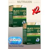 Nutraxin Soğuk Sıkım Çörek Otu Yağı 1000mg 60 Softgel 2 ADET + Hap Kutusu Hediye