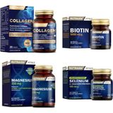 Nutraxin Takviyesi 1050MG 30 Tablet+Magnezyum 250MG 60 Tablet+Biotin 30 Tablet+Selenyum 100 Tablet - Sade