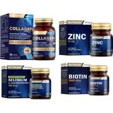 Nutraxin Takviyesi 30 Tablet+Çinko 15MG 100 Tablet+Biotin 5000MCG 30 Tablet+Selenyum 100MCG 100TABLET