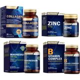 Nutraxin Takviyesi 30 Tablet+Magnezyum 250 Mg 60 Tablet+ B Vitamini 60 TABLET+ÇINKO15 Mg 100 Tablet - --