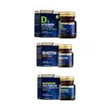 Nutraxin Vitals Biotin 5000 Mcg 30 Tablet+ Selenium 100 Mcg 100 Tablet+ D3 Vitamini 120 Tablet
