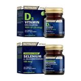 Nutraxin Vitals D3 Vitamini 120 Tablet + Selenyum 100 Tablet - Sade