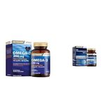 Nutraxin Vitals Omega-3 2000 mg EPA + DHA Balık Yağı içeren Takviye Edici Gıda (1 x 60 kapsül) + Nutraxin Magnesium Daily 250 mg | Magnezyum, D3K2 ve B6 Vitaminli| 60 Tablet