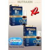 Nutraxin Vitamin B12 Sprey 1000 µg Metilkobalamin 15ml 2 ADET + Hap Kutusu Hediye