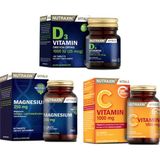 Nutraxin Vitamin C 1000 Mg 30 Tablet+Magnezyum 250MG 60 Tablet+D3 Vitamini 120 Tablet