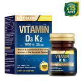 Nutraxin Vitamin D3K2 1000 Iu 120 Tablet 15 Adet