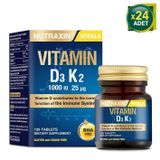 Nutraxin Vitamin D3K2 1000 Iu 120 Tablet 24 Adet