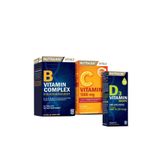 Nutraxin Vitamin Destek Kürü B Complex 60 Tablet + C Vitamini 1000 Mg 30 Tablet + D3 Drops Damla