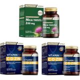 Nutraxin Vitamin Max C-D-Zinc 2x60 Tablet + Milk Thistle 60 Tablet