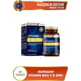 Nutraxin Vitamin Max C-D-Zinc 60 Tablet | 1000 mg C Vitamini + 1000 IU D3 + 10 mg Çinko