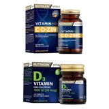 Nutraxin Vitamin Max C Vitamini d Vitamini ve Çinko Takviyesi 60 Tablet + D3 Vitamini 1000'Ii 120 Tablet
