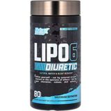 Nutrex Lipo-6 Black Diuretic (Su Atıcı Özelliği) Fast-Acting All-Natural Diuretic Formula! 80 Black Capsul