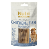 Nutri Canin 80 gr Okyanus Balıklı ve %69 Tavuk Etli Tahılsız Sandviç Köpek Ödül Maması