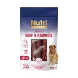 Nutri Canin Beef & Rawhide Köpek Ödülü, 80gr, Sığır ve Sığır Derisi, Kalsiyum ve Kolajen Destekli