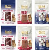 Nutri Canin Fileto + Dental + Rawhide Karma Sığır Etli Köpek Ödülü 80 Gr. 6 Lı Paket