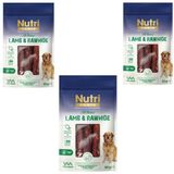 Nutri Canin Rawhide Kuzu Eti Sarılı Kemik Köpek Ödülü 80 Gr X 3 Adet