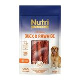 Nutri Canin Rawhide Ördek Eti 80 gr Sargılı Burgu Kemik Köpek Ödülü