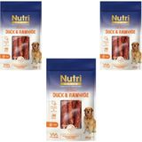 Nutri Canin Rawhide Ördek Eti Sarılı Kemik Köpek Ödülü 80 gr x 3 Adet et