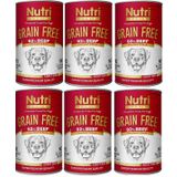 Nutri Canin Sığır Biftek Etli Tahılsız 6x400 gr Yetişkin Köpek Konservesi