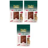 Nutri Canin Sığır Etli ve Kolajenli Tahılsız Köpek Et Ödülü 80 Gr. X 3 Adet