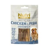 Nutri Canin Süper Premium Tahılsız Tavuk & Balık Etli Doğal Sandviç 14x80 gr Köpek Ödülü