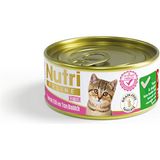 Nutri Feline 6x85 gr Kıyılmış Tavuk Etli ve Ton Balıklı Tahılsız Yavru Kedi Konservesi