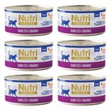 Nutri Feline Adult Pate 70Gr Tavuk Etli &Somonlu 6 Adet Yaş Yetişkin Kedi Maması