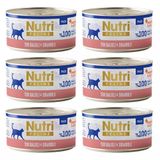 Nutri Feline Adult Pate 70Gr Ton Balıklı & Somonlu 6 Adet Yaş Yetişkin Kedi Maması