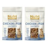 Nutri Feline Chicken & Fısh Sandwich Tavuklu ve Balıklı Tahılsız Kedi Ödülü 50 Gr. X 2 Adet