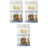 Nutri Feline Chicken & Fısh Sandwich Tavuklu ve Balıklı Tahılsız Kedi Ödülü 50 Gr. X 3 Adet