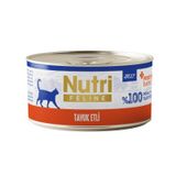 Nutri Feline Jöle İçinde Tavuk Etli Tahılsız Prebiyotik İlaveli 70 gr Yetişkin Kedi Konservesi